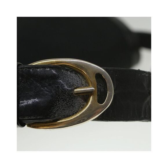 Pre Loved CELINE  C Macadam Canvas Horse Carriage Shoulder Bag Black Auth bs8998 - Picture 9 of 10